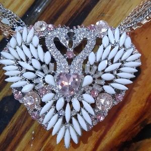 Betsey Johnson Swan Heart necklace
